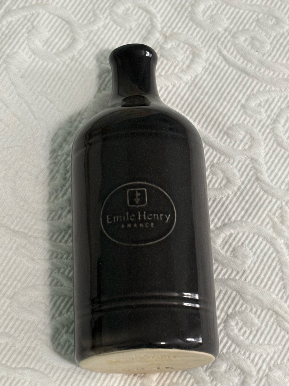Emile Henry France Williams-Sonoma Stoneware 7” Dark Gray Cruet Dispenser - Picture 4 of 5
